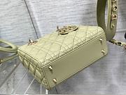 Bagsaaa Dior Lady Small Light Green Lambskin Leather 20cm - 5