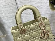 Bagsaaa Dior Lady Small Light Green Lambskin Leather 20cm - 4