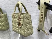 Bagsaaa Dior Lady Small Light Green Lambskin Leather 20cm - 3