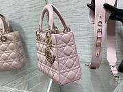 	 Bagsaaa Dior Lady Small Light Pink Lambskin Leather 20cm - 4