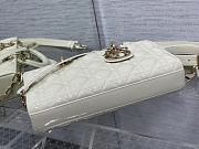 	 Bagsaaa Dior Lady D-Joy Medium Patent White Leather Bag - 26*6*14cm - 6