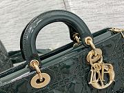 	 Bagsaaa Dior Lady D-Joy Medium Patent Dark Green Leather Bag - 26*6*14cm - 6