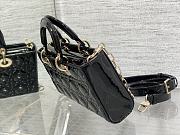 	 Bagsaaa Dior Lady D-Joy Medium Patent Black Leather Bag - 26*6*14cm - 6