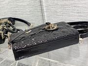 	 Bagsaaa Dior Lady D-Joy Medium Patent Black Leather Bag - 26*6*14cm - 5
