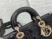 	 Bagsaaa Dior Lady D-Joy Medium Patent Black Leather Bag - 26*6*14cm - 2