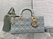 	 Bagsaaa Dior Lady D-Joy Medium Patent Gray Leather Bag - 26*6*14cm - 5