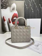 	 Bagsaaa Dior Lady Medium Grey Bag 24cm - 3