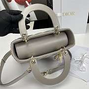 	 Bagsaaa Dior Lady Medium Grey Bag 24cm - 2