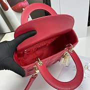 	 Bagsaaa Dior Lady Medium Red Bag 24cm - 5