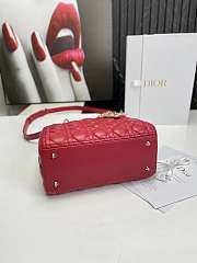 	 Bagsaaa Dior Lady Medium Red Bag 24cm - 2