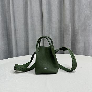 Bagsaaa Loro Piana Bale Green Bucket Bag - 14*14*18cm