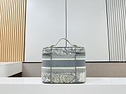 Bagsaaa Dior Vanity Ecru and Gray Toile de Jouy Embroider - 23.5×14×18.5cm - 5