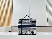 	 Bagsaaa Dior Vanity Blue Toile de Jouy Embroider - 23.5×14×18.5cm - 6