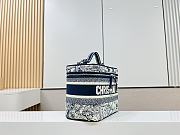 	 Bagsaaa Dior Vanity Blue Toile de Jouy Embroider - 23.5×14×18.5cm - 5