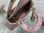 Bagsaaa Dior Lady Mini Grey and Pink Toile de Jouy Embroidery - 17cm - 6