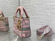 Bagsaaa Dior Lady Mini Grey and Pink Toile de Jouy Embroidery - 17cm - 3