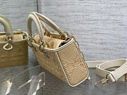 Bagsaaa Dior Lady D-Joy Small Natural Macrocannage Raffia - 22.5*6*11.5cm - 4