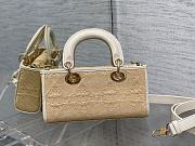 Bagsaaa Dior Lady D-Joy Small Natural Macrocannage Raffia - 22.5*6*11.5cm - 3