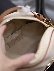 Bagsaaa YSL Leather-trimmed raffia shoulder bag - 22×16.5×6cm - 5