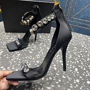Bagsaaa Versace Crystal High Heel Sandals In Black - 2