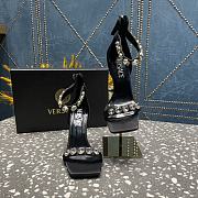 Bagsaaa Versace Crystal High Heel Sandals In Black - 6