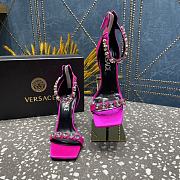 	 Bagsaaa Versace Crystal High Heel Sandals In Hot Pink - 6