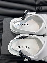 Bagsaaa Prada padded leather platform white sandals - 6