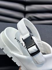 Bagsaaa Prada padded leather platform white sandals - 3