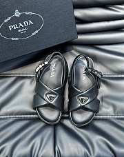 	 Bagsaaa Prada padded leather platform black sandals - 1