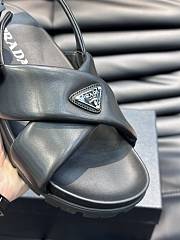 	 Bagsaaa Prada padded leather platform black sandals - 6