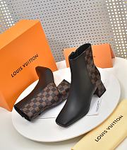 Bagsaaa Louis Vuitton Black Damier Ankle Boot - 6