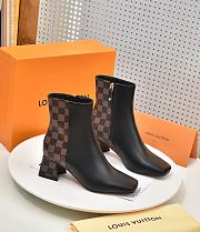 Bagsaaa Louis Vuitton Black Damier Ankle Boot - 4