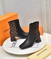 Bagsaaa Louis Vuitton Black Damier Ankle Boot - 2