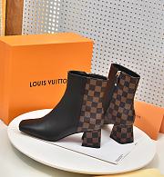 Bagsaaa Louis Vuitton Black Damier Ankle Boot - 3