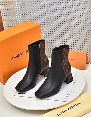	 Bagsaaa Louis Vuitton Black Monogram Ankle Boot - 1