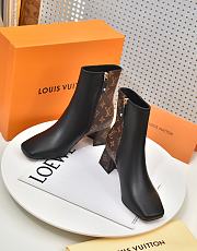 	 Bagsaaa Louis Vuitton Black Monogram Ankle Boot - 6