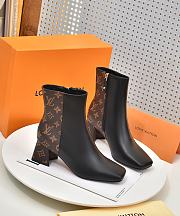 	 Bagsaaa Louis Vuitton Black Monogram Ankle Boot - 3