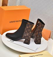 	 Bagsaaa Louis Vuitton Black Monogram Ankle Boot - 2