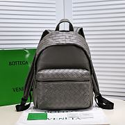 	 Bagsaaa Bottega Veneta Intrecciato grey leather backpack - 32*43cm - 1