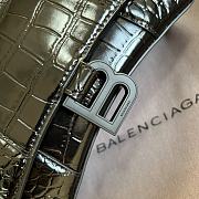 Bagsaaa Balenciaga Hourglass XS Crocodile Embossed Black Hardware - 19*13*8cm - 6
