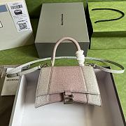 	 Bagsaaa Balenciaga Hourglass Small Silver and Gradient Pink - 22.5*14.5*10cm - 1