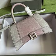 	 Bagsaaa Balenciaga Hourglass Small Silver and Gradient Pink - 22.5*14.5*10cm - 5