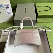 	 Bagsaaa Balenciaga Hourglass Small Silver and Gradient Pink - 22.5*14.5*10cm - 3