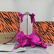 Bagsaaa Balenciaga Le Cagole Velvet Pink Bag - 26X16X9.9cm - 1