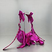 Bagsaaa Balenciaga Le Cagole Velvet Pink Bag - 26X16X9.9cm - 4
