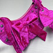 Bagsaaa Balenciaga Le Cagole Velvet Pink Bag - 26X16X9.9cm - 3