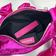 Bagsaaa Balenciaga Le Cagole Velvet Pink Bag - 26X16X9.9cm - 2