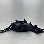 	 Bagsaaa Balenciaga Le Cagole Velvet Black Bag - 26X16X9.9cm - 5