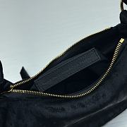 	 Bagsaaa Balenciaga Le Cagole Velvet Black Bag - 26X16X9.9cm - 6