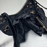 	 Bagsaaa Balenciaga Le Cagole Velvet Black Bag - 26X16X9.9cm - 3